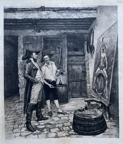 Radierung nach meissonier - radierung, der