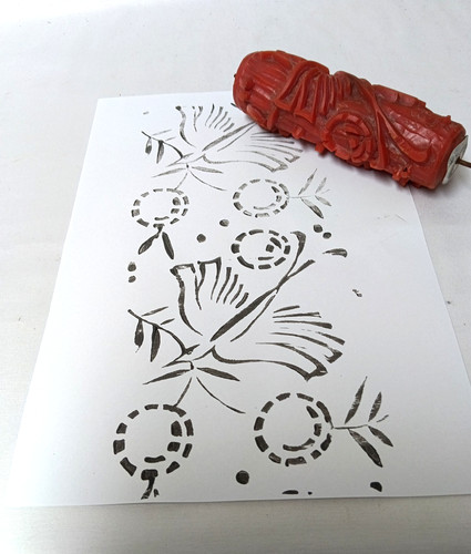 Alte malerrolle musterrolle - alte,