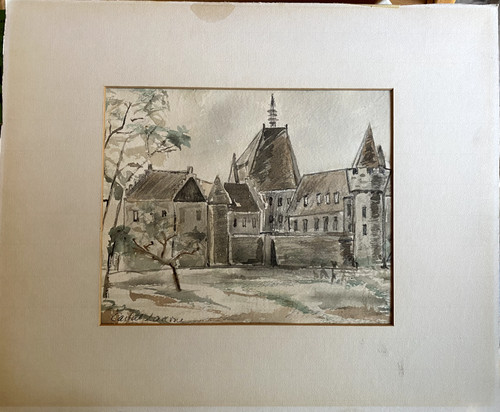 Aquarell sepia zeichnung - sepia,