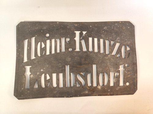 Alte schablone heinrich kunze - heinrich,